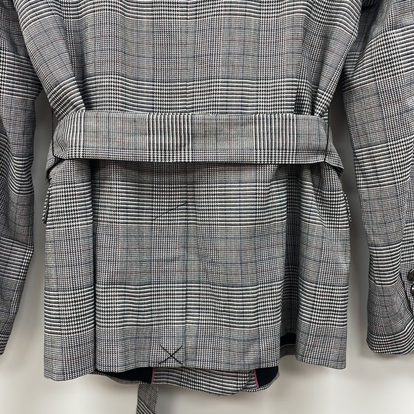 Laundry by Shelli Segal Houndstooth Plaid Double Breasted Longline Blazer 12 - Picture 8 of 12